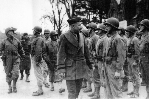 President Eisenhower inspecting the troops.