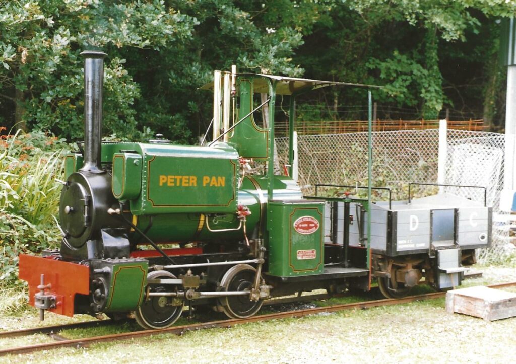 A photo of Peter Pan - one of the three remaining Wilminstone Quarry Locomotives.