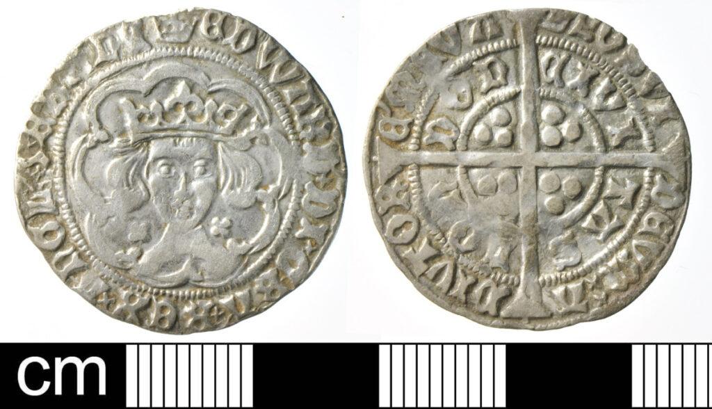 Silver coin discovered in Milton Abbot, Devon, issued by Edward IV between 1465 and 1467