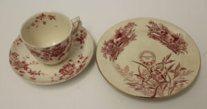 Decorative china from Princetown Wesleyan Methodist Chapel 1889